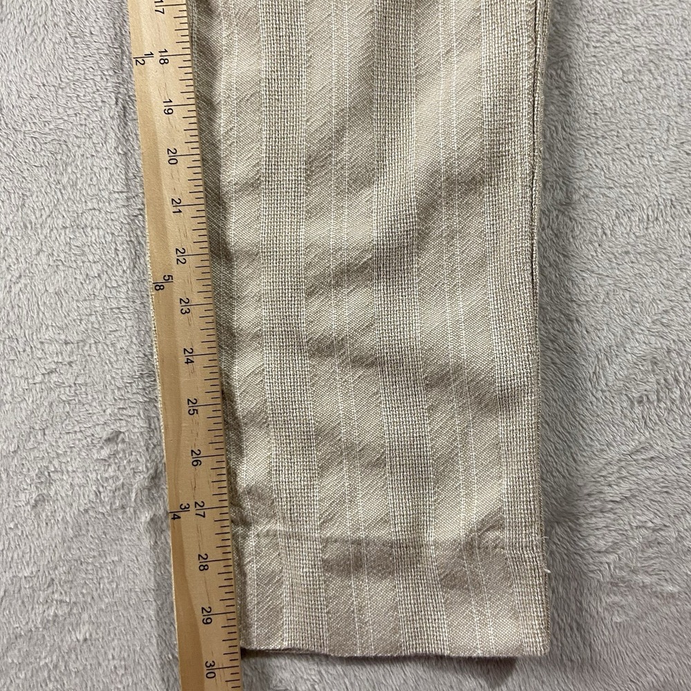 Abercrombie Fitch 100% Cotton Loose Fit Elastic Waist Pants Ivory Women's L Long - Picture 12 of 13